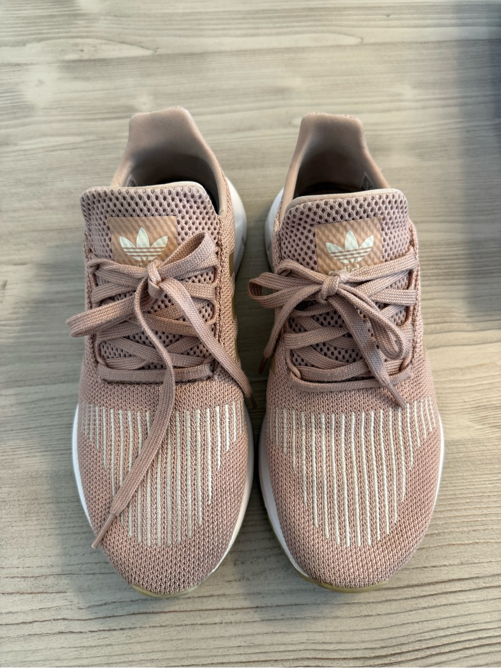 adidas Women’s Blush Pink Knit Athletic Sneakers